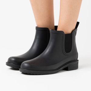 Madewell Black Rubber Chelsea Rain Waterproof Ankle Boots Size 7